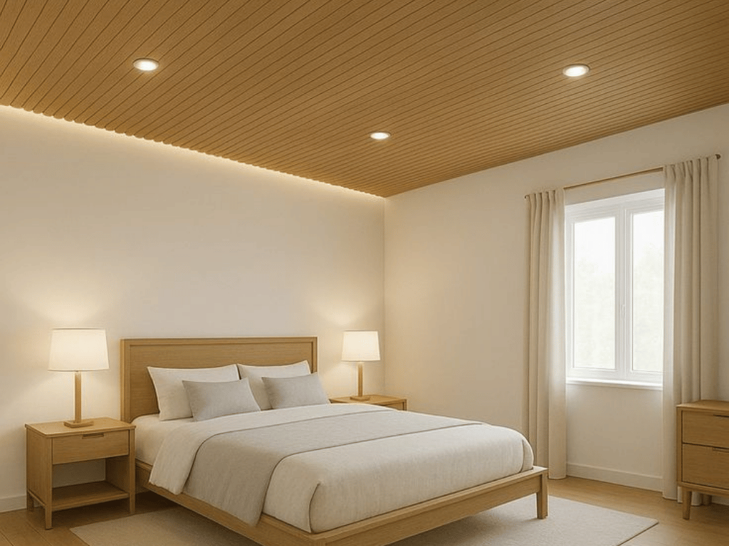 lampu plafon konsep japandi