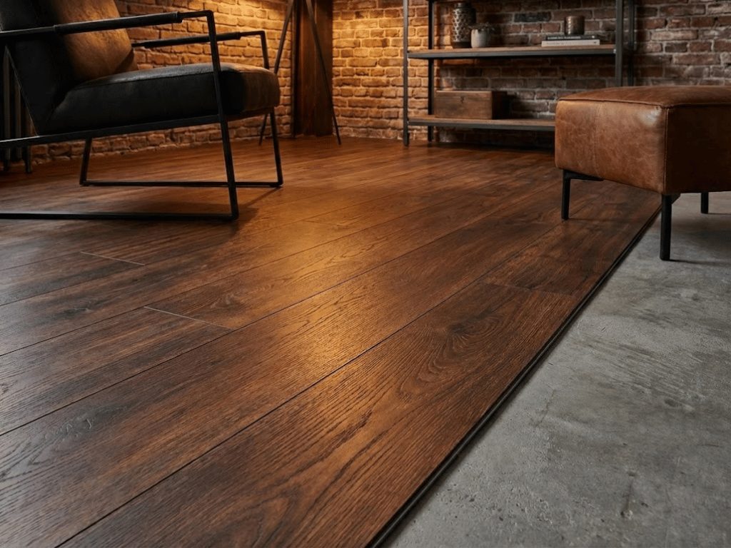 Desain interior ruang keluarga industrial