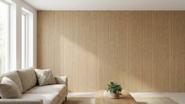 Desain Ruang Tamu wallpanel cerah