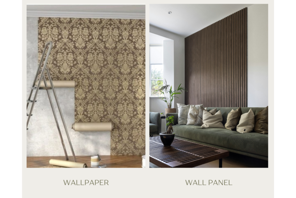 Perbandingan wallpaper dan wall panel