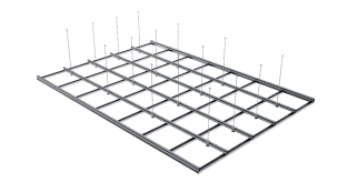 ilustrasi rangka untuk plafon UPVC