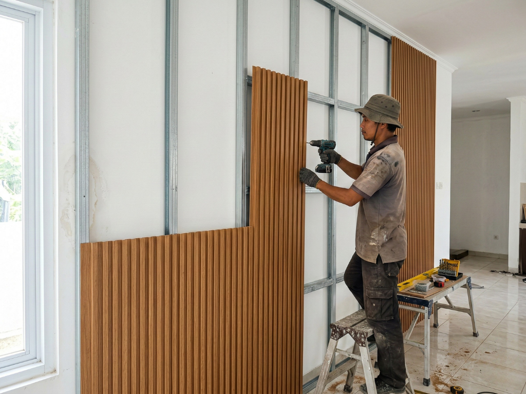 solusi dinding lembab dengan wallpanel