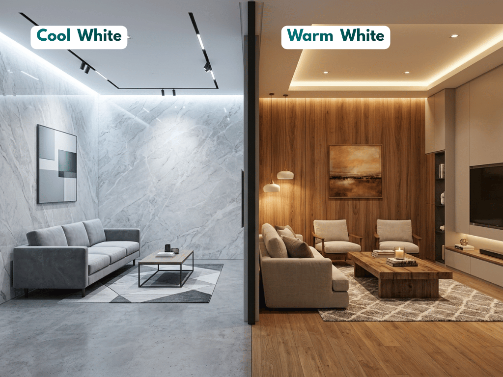 pencahayaan rumah cool white dan warm white