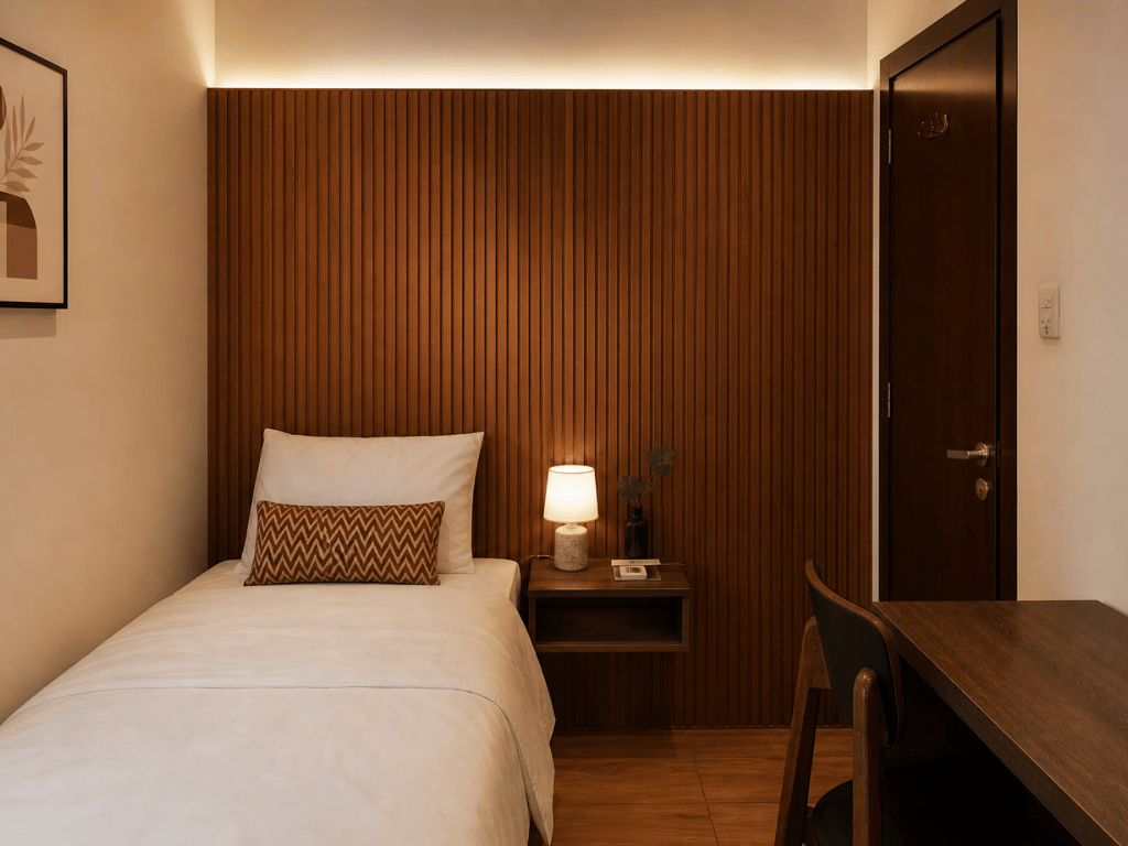 wall panel kamar kos