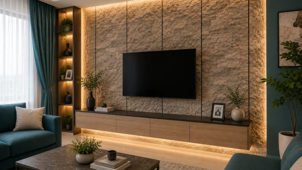 Motif Wall Panel UPVC Batu Alam