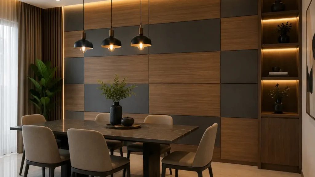 Penggunaan Charcoal Foam Board di ruang makan