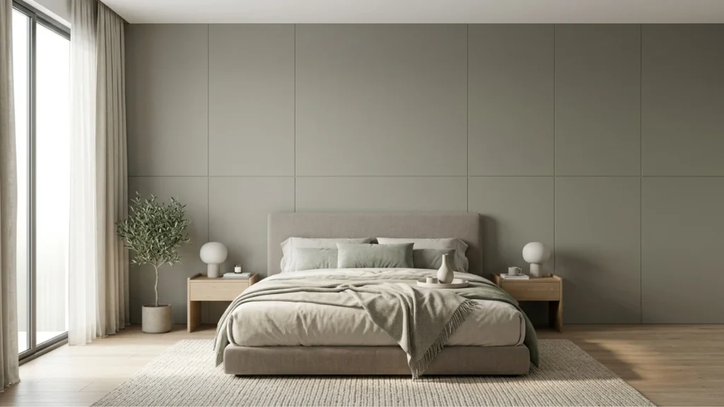 Dinding aksen belakang tempat tidur