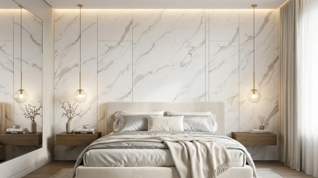 Penggunaan charcoal foam board di kamar tidur
