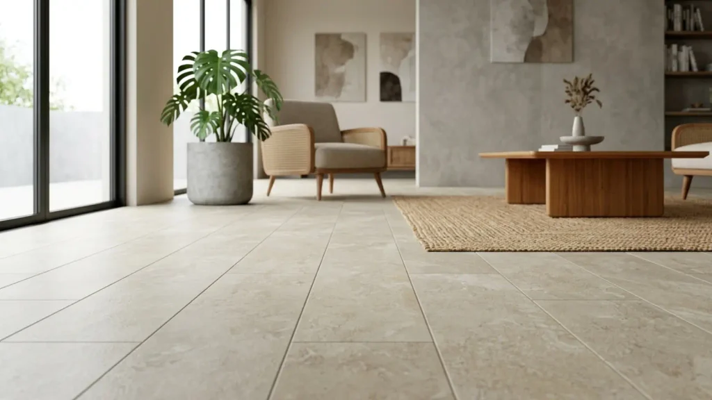 Motif SPC flooring batu alam dan marmer