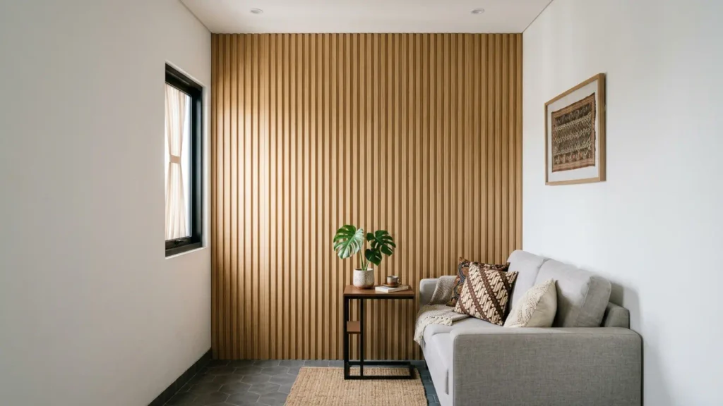 ruangan sempit dengan wall panel